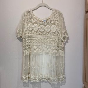 Sundance lace blouse with matching camisole.worn once